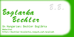 boglarka bechler business card